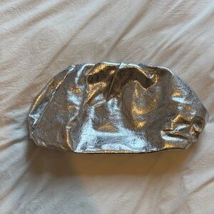 Silver Metallic Clutch